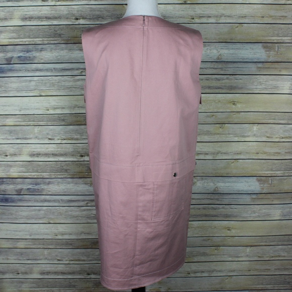 Kenzo Twill Cargo Snap Pocket Shift Dress Size 40 - Picture 4 of 6